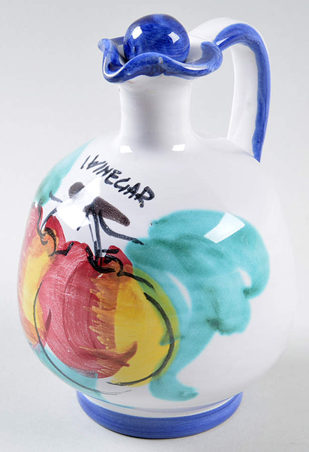 Buon Giorno Vinegar Cruet and Stopper by Vietri (Italy)-1
