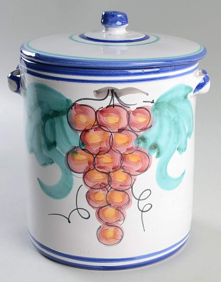 Buon Giorno Large Canister & Lid by Vietri (Italy)-1