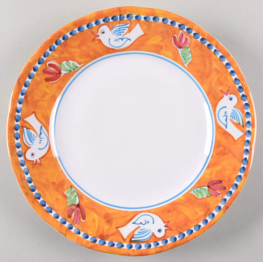 Campagna Bird (Uccello) Melamine Dinner Plate by Vietri (Italy)-1