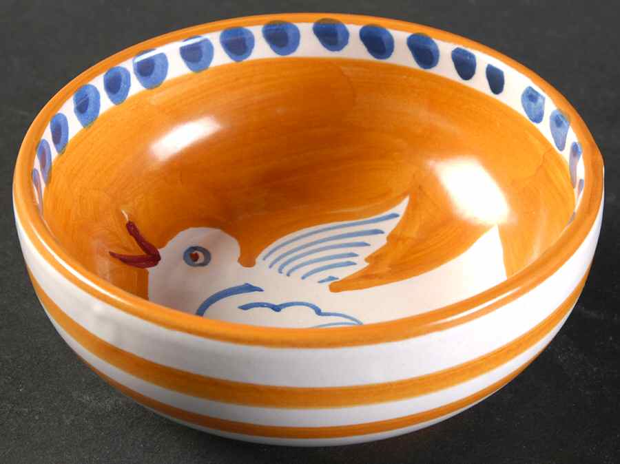 Campagna Bird (Uccello) Condiment Bowl by Vietri (Italy)-1