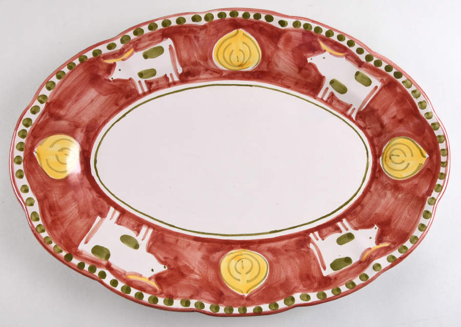 Campagna Cow (Mucca) 16" Oval Serving Platter by Vietri (Italy)-1