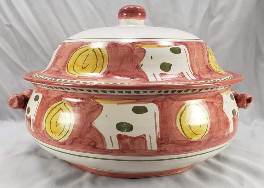 Campagna Cow (Mucca) Tureen &  Lid by Vietri (Italy)-1