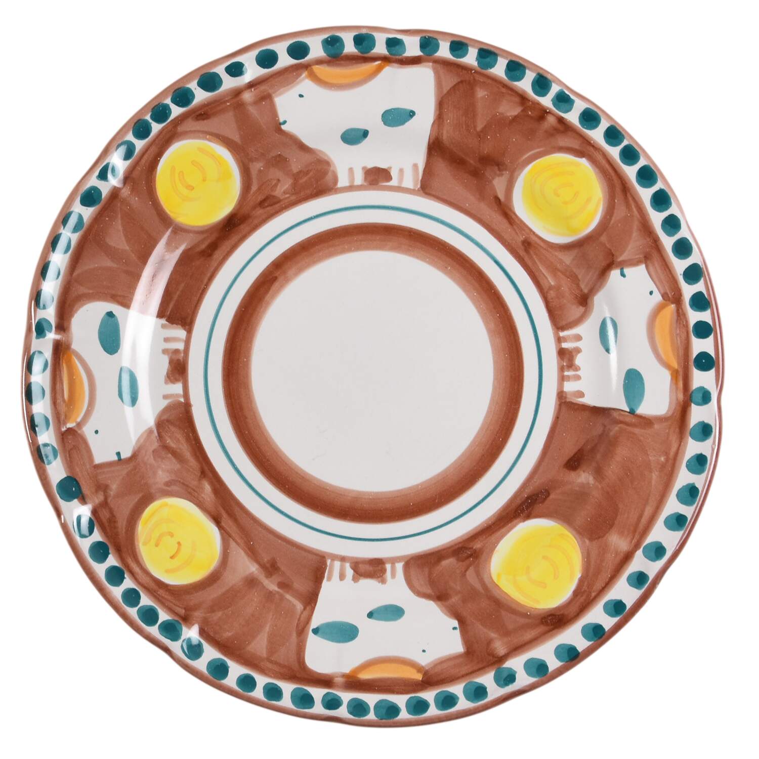 Campagna Cow (Mucca) Dinner Plate by Vietri (Italy)-1