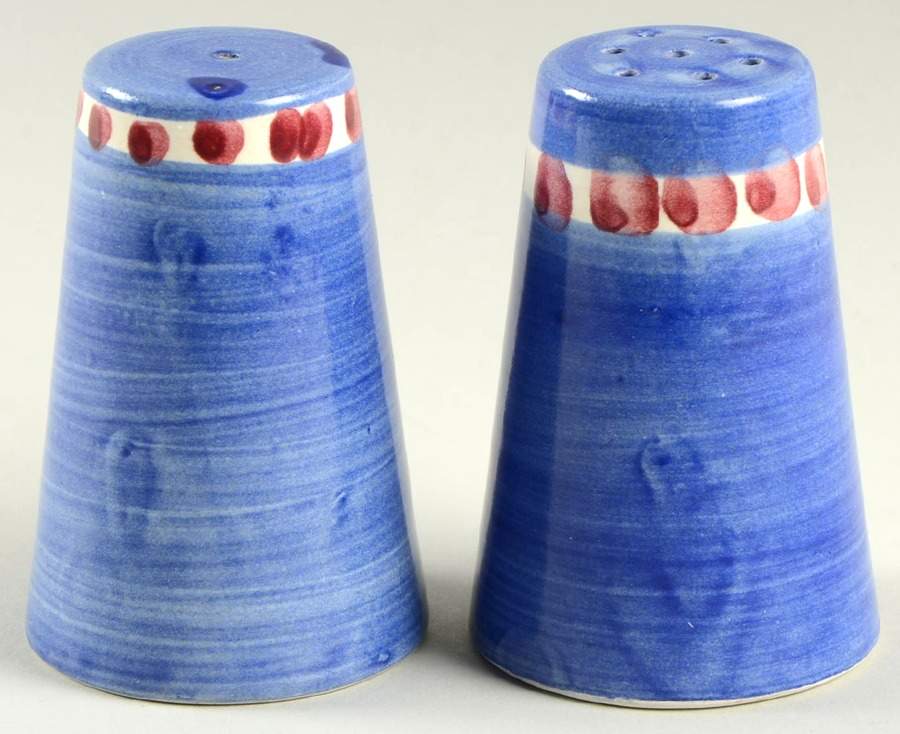 Campagna-Fish Royal Blue (Pesce) Salt & Pepper Set by Vietri (Italy)-1
