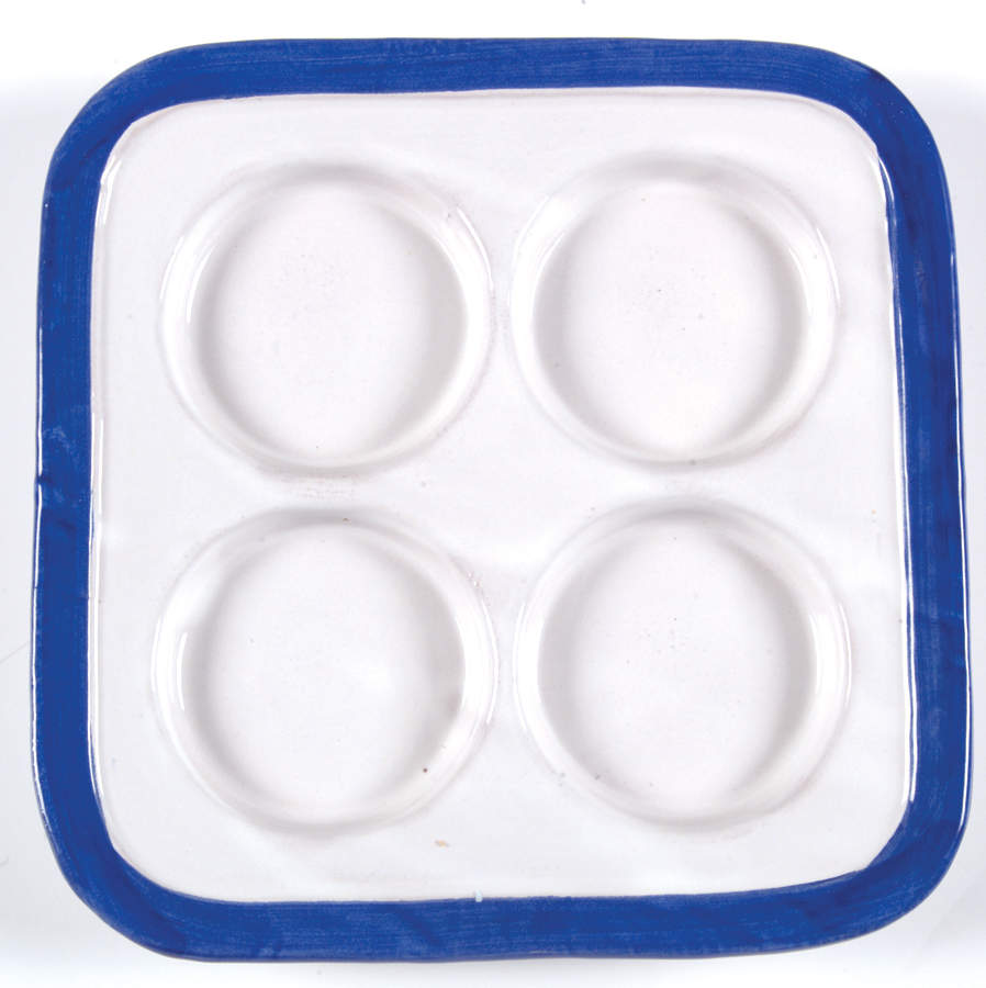 Campagna-Fish Royal Blue (Pesce) Tray for Vinegar, Oil, Salt & Pepper Set by Vietri (Italy)-1