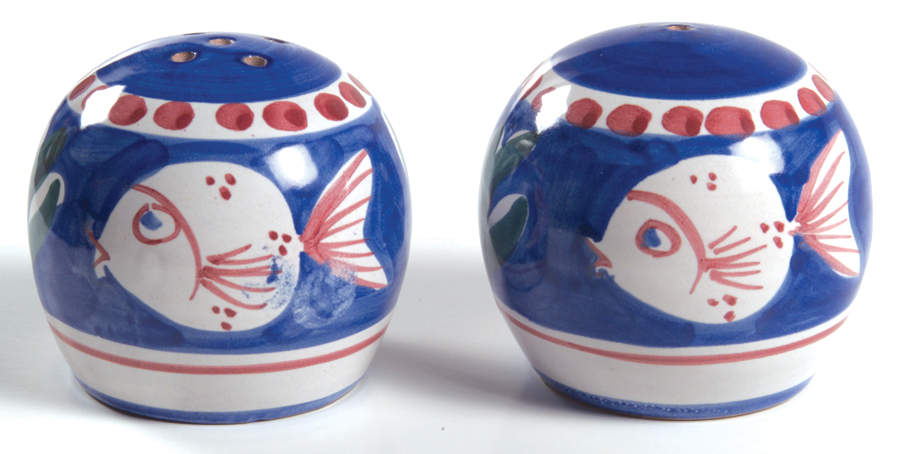 Campagna-Fish Royal Blue (Pesce) Salt & Pepper Set by Vietri (Italy)-1