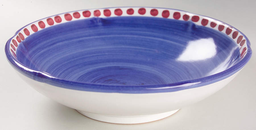 Campagna-Fish Royal Blue (Pesce) 8" Individual Pasta Bowl by Vietri (Italy)-1
