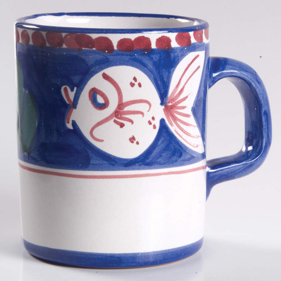 Campagna-Fish Royal Blue (Pesce) Mug by Vietri (Italy)-1
