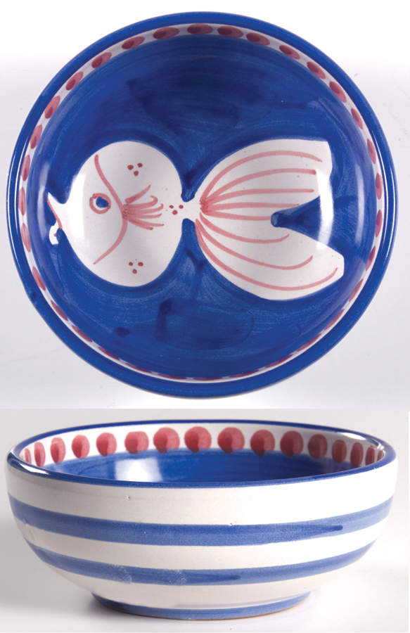 Campagna-Fish Royal Blue (Pesce) Individual Dip Dish by Vietri (Italy)-1