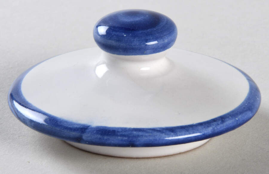 Campagna-Fish Royal Blue (Pesce) Lid for Sugar Bowl by Vietri (Italy)-1