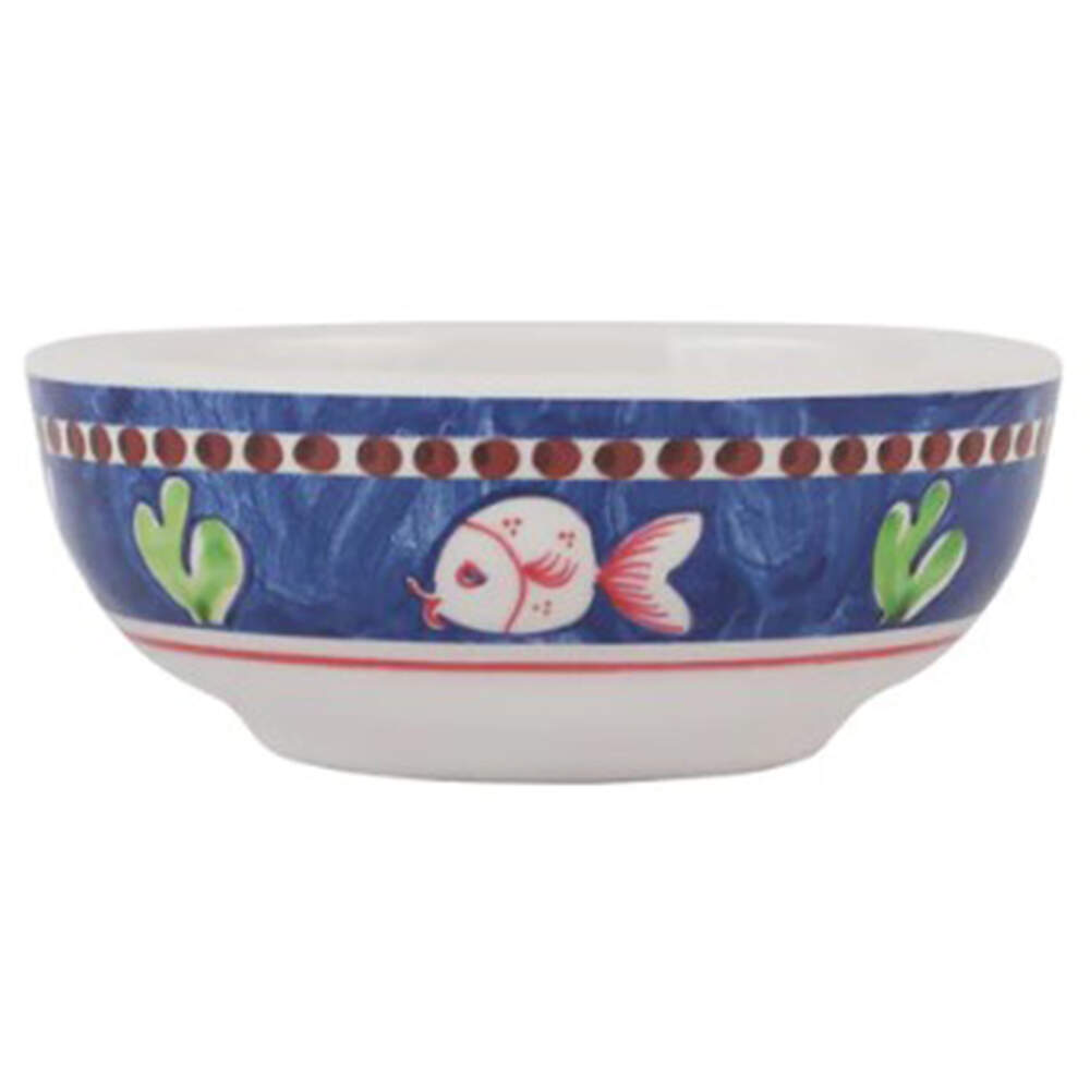 Campagna-Fish Royal Blue (Pesce) Melamine Dip Bowl by Vietri (Italy)-1