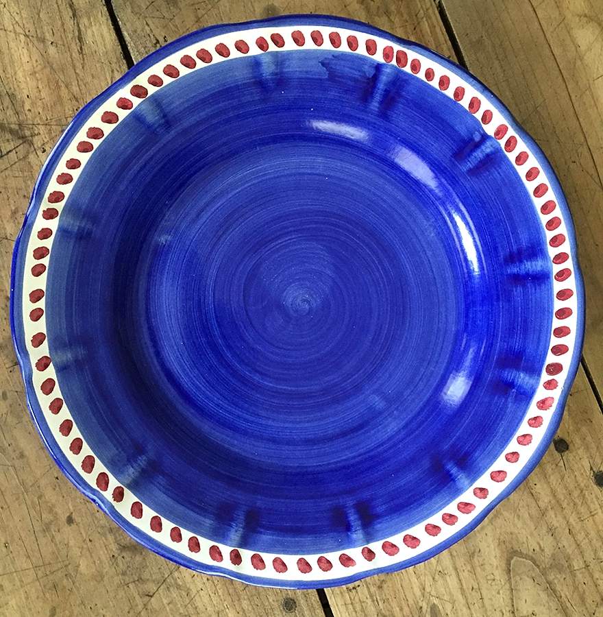 Campagna-Fish Royal Blue (Pesce) Luncheon Plate by Vietri (Italy)-1