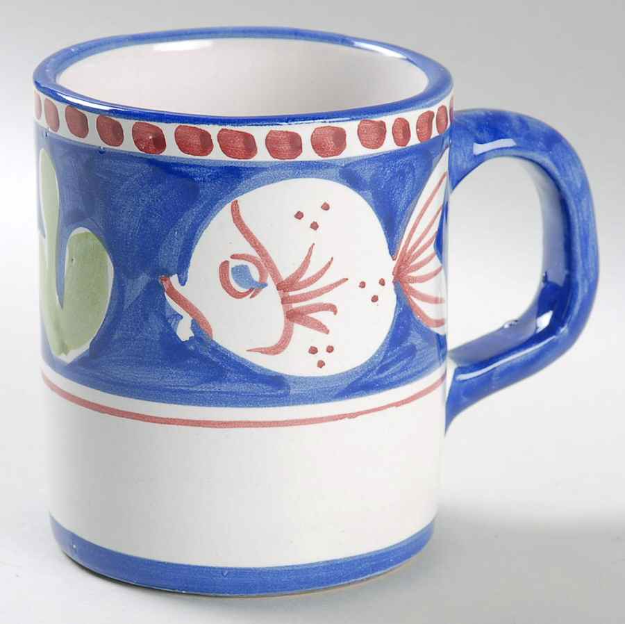 Campagna-Fish Royal Blue (Pesce) Mug by Vietri (Italy)-1