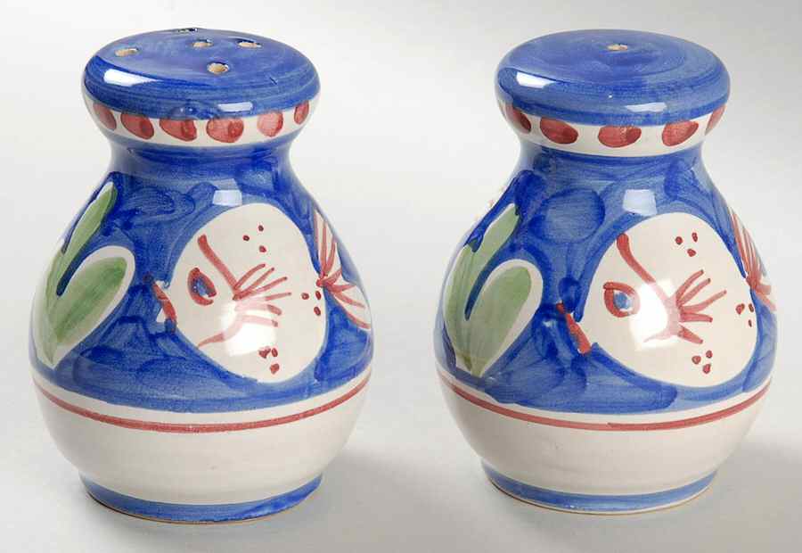 Campagna-Fish Royal Blue (Pesce) Salt & Pepper Set by Vietri (Italy)-1