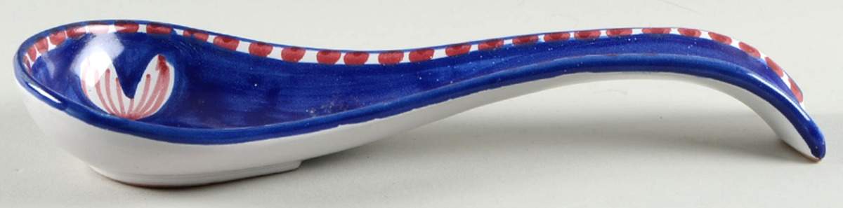 Campagna-Fish Royal Blue (Pesce) Spoon Rest/Holder (Holds 1 Spoon) by Vietri (Italy)-1