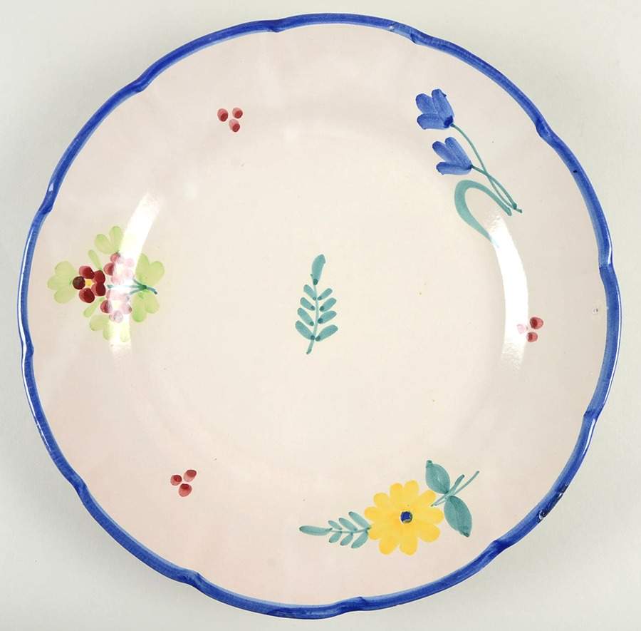Campagna Flowers 13" Chop Plate (Round Platter) by Vietri (Italy)-1