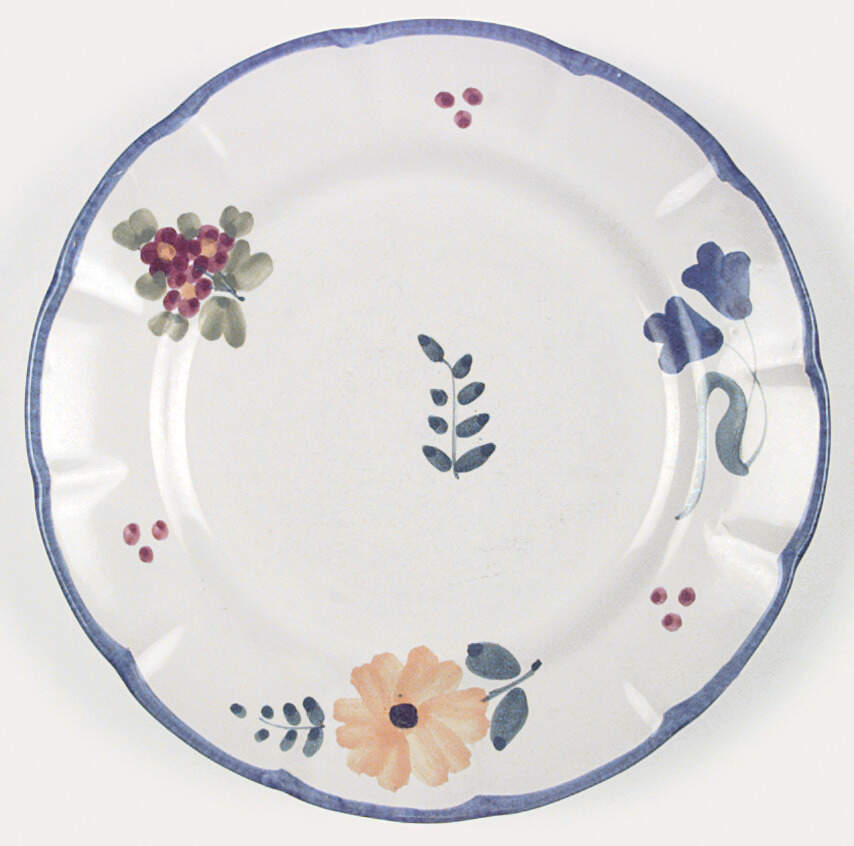 Campagna Flowers Dinner Plate by Vietri (Italy)-1