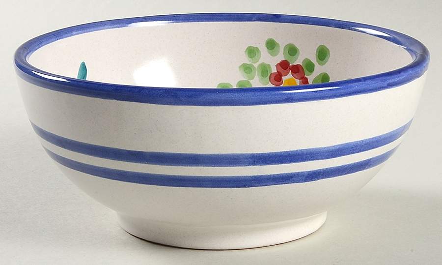 Campagna Flowers Soup/Cereal Bowl by Vietri (Italy)-1