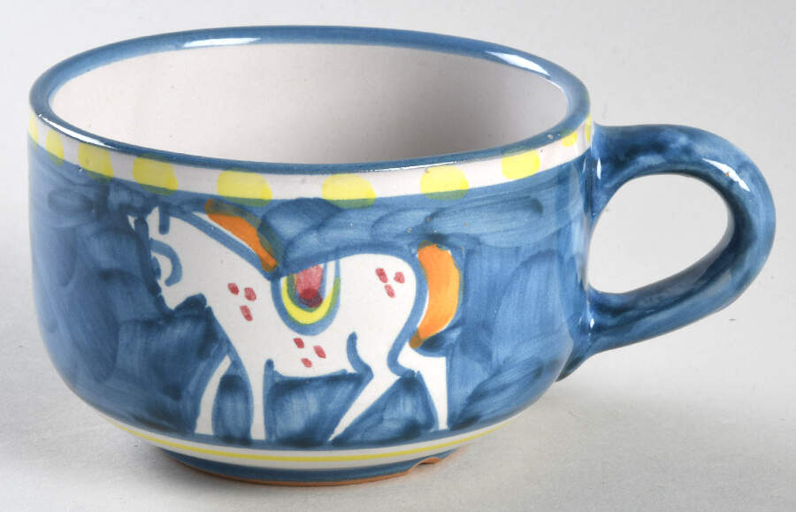 Campagna Horse (Cavallo) Flat Cup by Ceramica Artistica (CAS Vietri)-1
