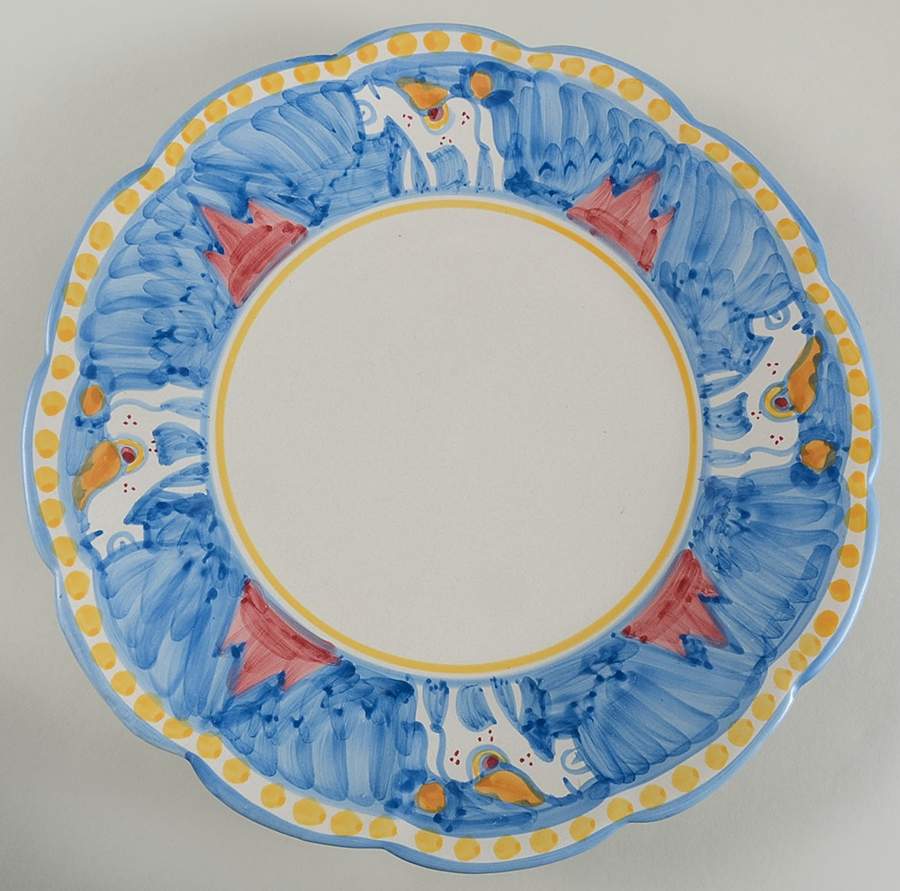 Campagna Horse (Cavallo) 13" Chop Plate (Round Platter) by Ceramica Artistica (CAS Vietri)-1
