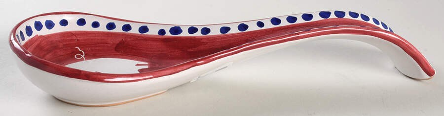 Campagna Pig (Porco) Spoon Rest/Holder (Holds 1 Spoon) by Vietri (Italy)-1