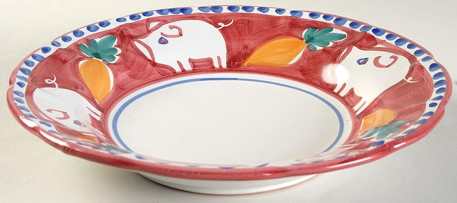 Campagna Pig (Porco) 9" Soup/Pasta Bowl by Vietri (Italy)-1