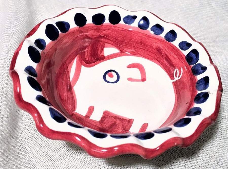 Campagna Pig (Porco) Condiment Bowl by Vietri (Italy)-1