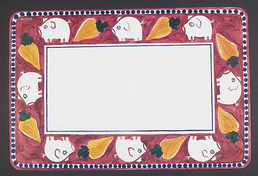 Campagna Pig (Porco) Vinyl Placemat by Vietri (Italy)-1