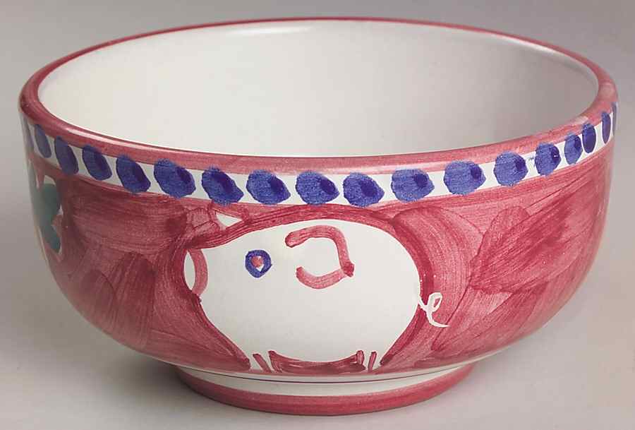 Campagna Pig (Porco) Soup/Cereal Bowl by Vietri (Italy)-1