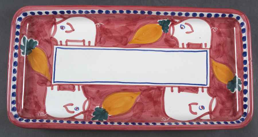 Campagna Pig (Porco) 15" Rectangular Serving Platter by Vietri (Italy)-1