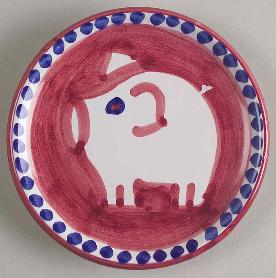 Campagna Pig (Porco) Coaster by Vietri (Italy)-1