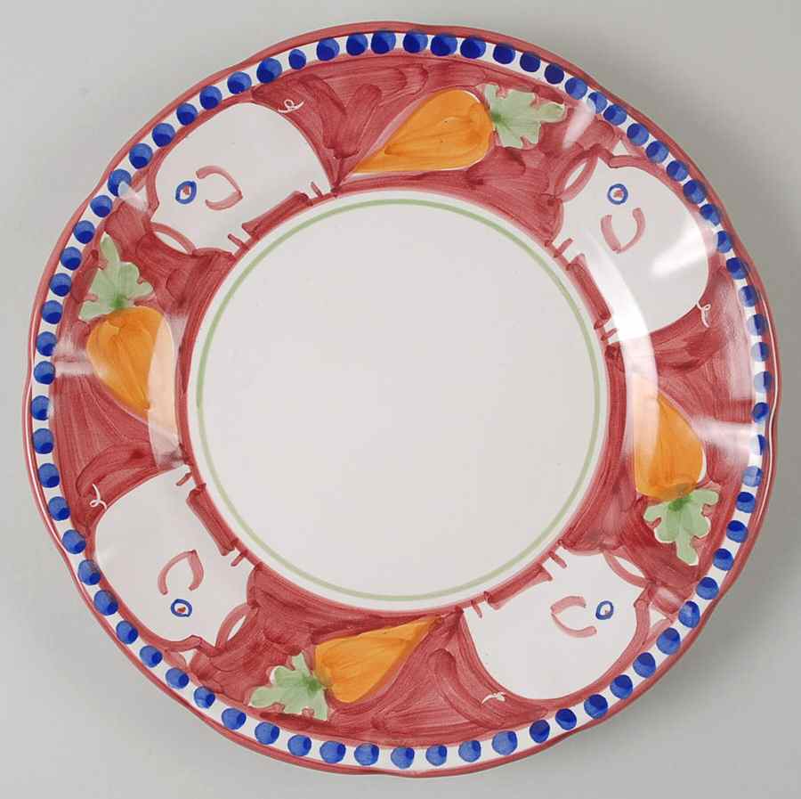 Campagna Pig (Porco) Dinner Plate by Vietri (Italy)-1