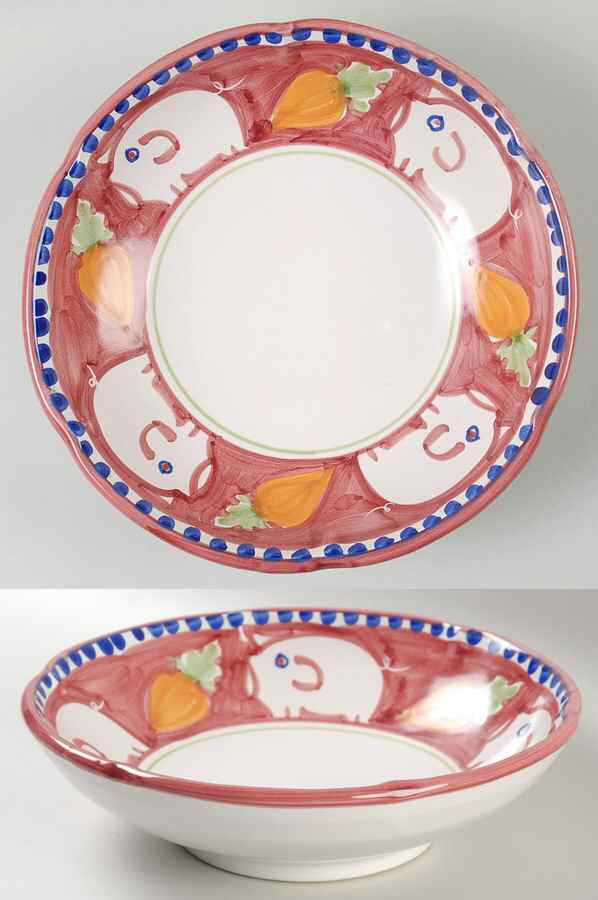 Campagna Pig (Porco) 8" Individual Pasta Bowl by Vietri (Italy)-1