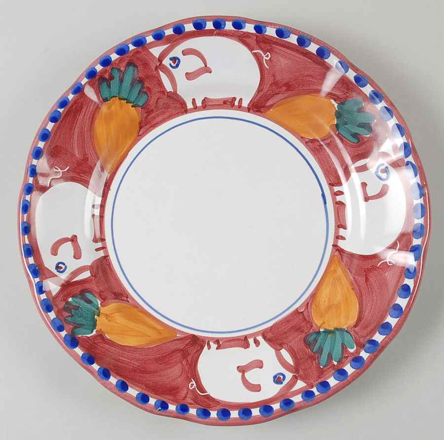 Campagna Pig (Porco) Dinner Plate by Vietri (Italy)-1
