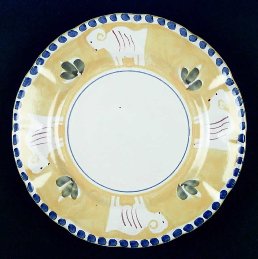 Campagna Ram (Montone) Dinner Plate by Vietri (Italy)-1