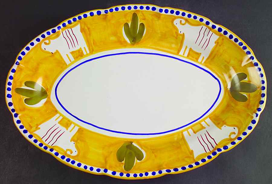 Campagna Ram (Montone) 16" Oval Serving Platter by Vietri (Italy)-1