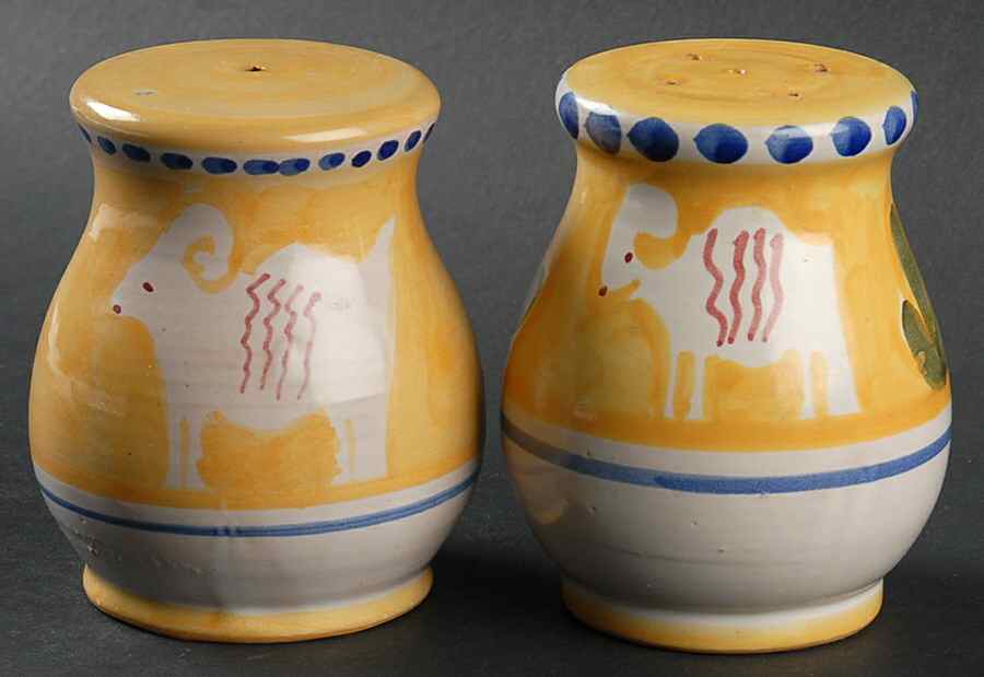 Campagna Ram (Montone) Salt & Pepper Set by Vietri (Italy)-1