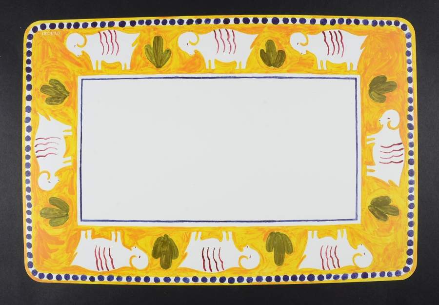 Campagna Ram (Montone) Vinyl Placemat by Vietri (Italy)-1