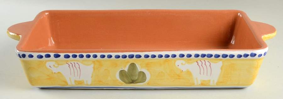 Campagna Ram (Montone) 15" Rectangular Baker by Vietri (Italy)-1