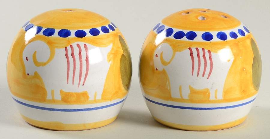 Campagna Ram (Montone) Salt & Pepper Set by Vietri (Italy)-1