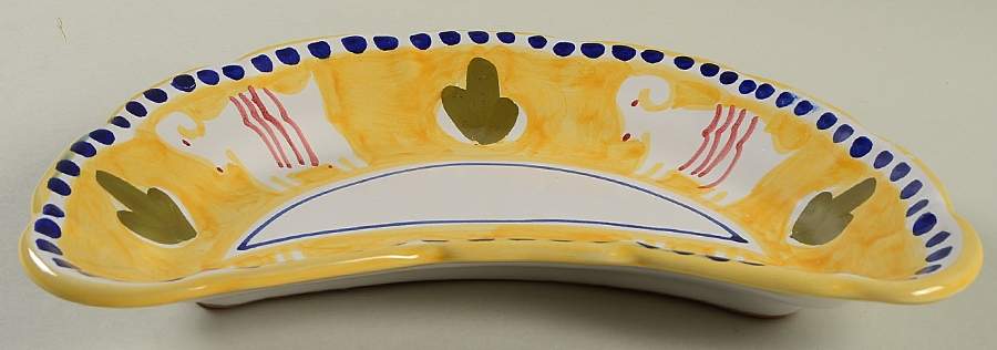 Campagna Ram (Montone) Crescent Salad Plate by Vietri (Italy)-1