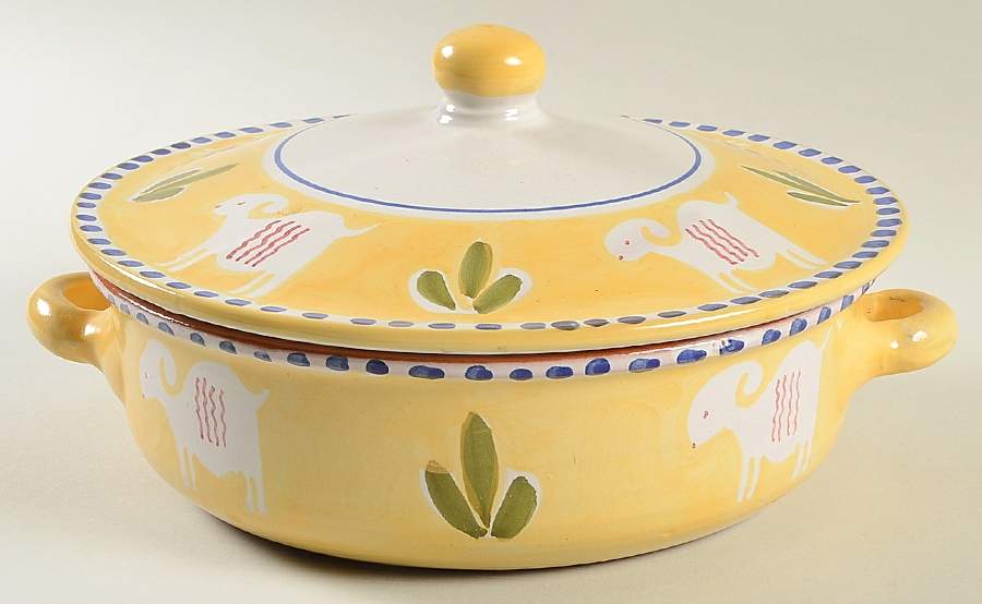 Campagna Ram (Montone) 2.5 Qt Round Covered Casserole by Vietri (Italy)-1