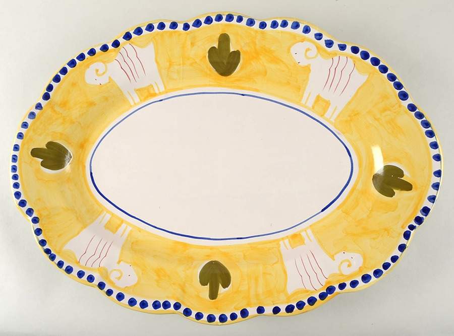 Campagna Ram (Montone) 22" Oval Serving Platter by Vietri (Italy)-1