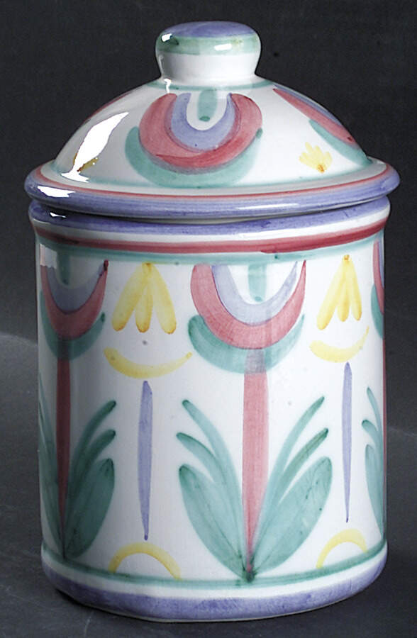 Colore Small Canister & Lid by Vietri (Italy)-1