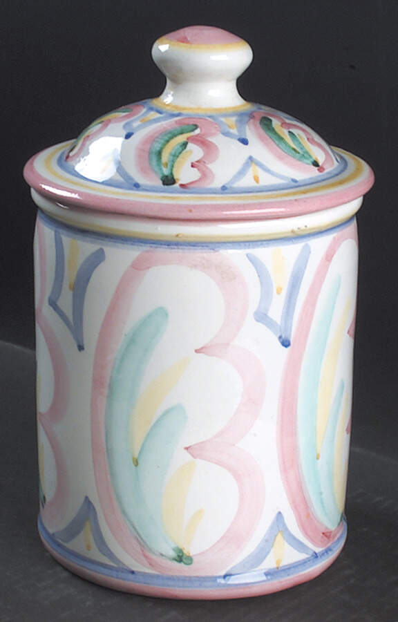 Colore Medium Canister & Lid by Vietri (Italy)-1