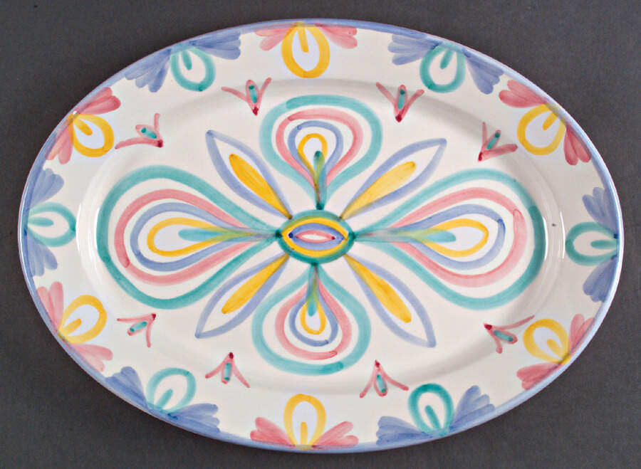 Colore 16" Oval Serving Platter by Vietri (Italy)-1