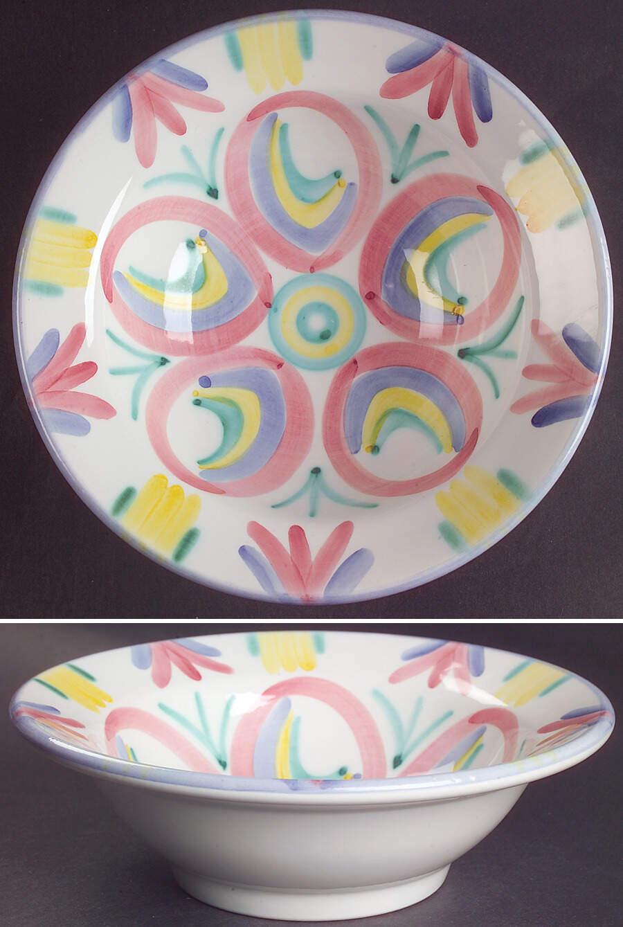 Colore Rim Soup Bowl by Vietri (Italy)-1
