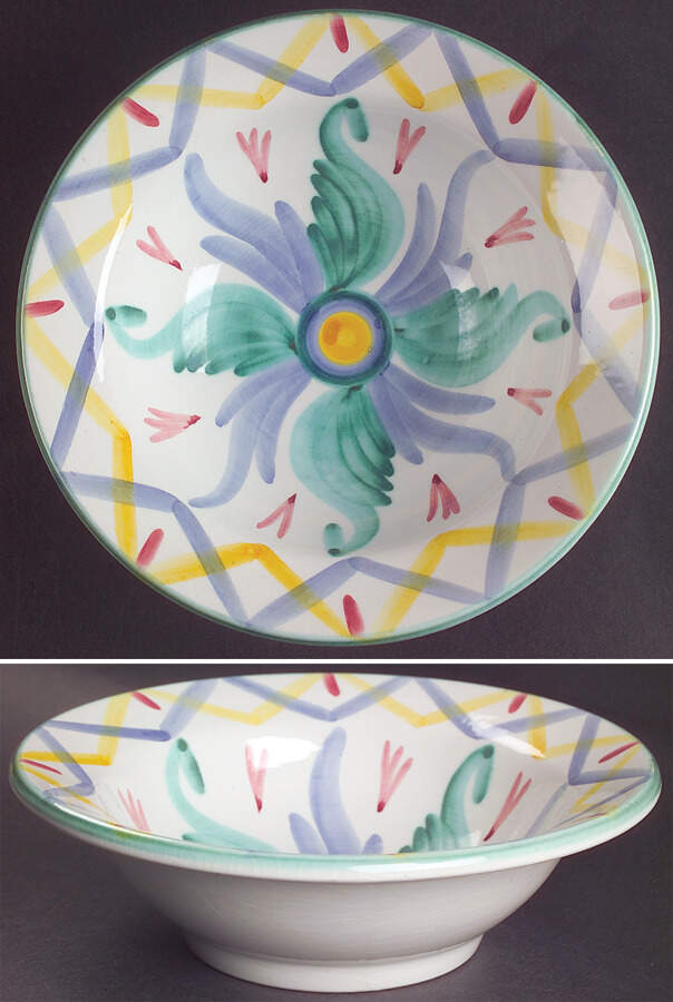 Colore Rim Soup Bowl by Vietri (Italy)-1