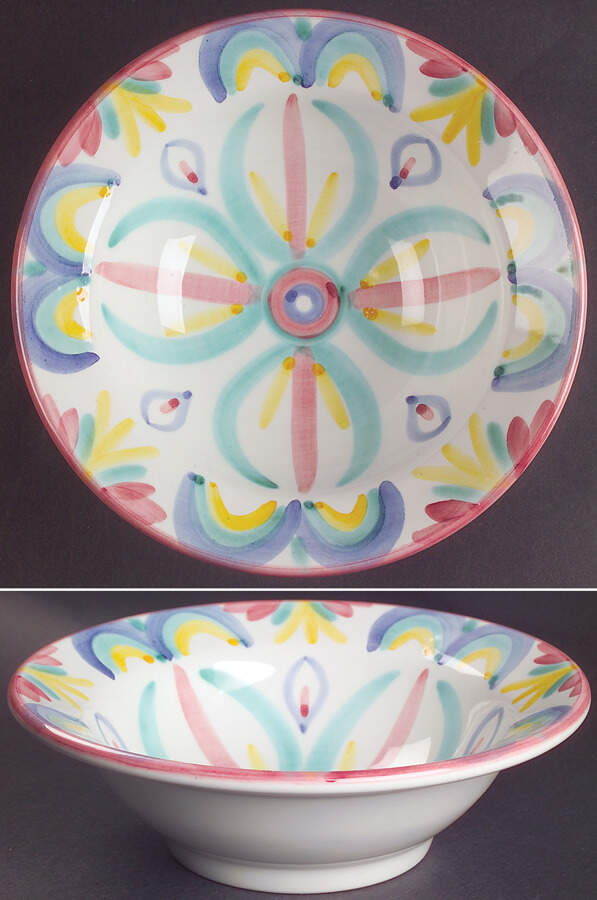 Colore Rim Soup Bowl by Vietri (Italy)-1