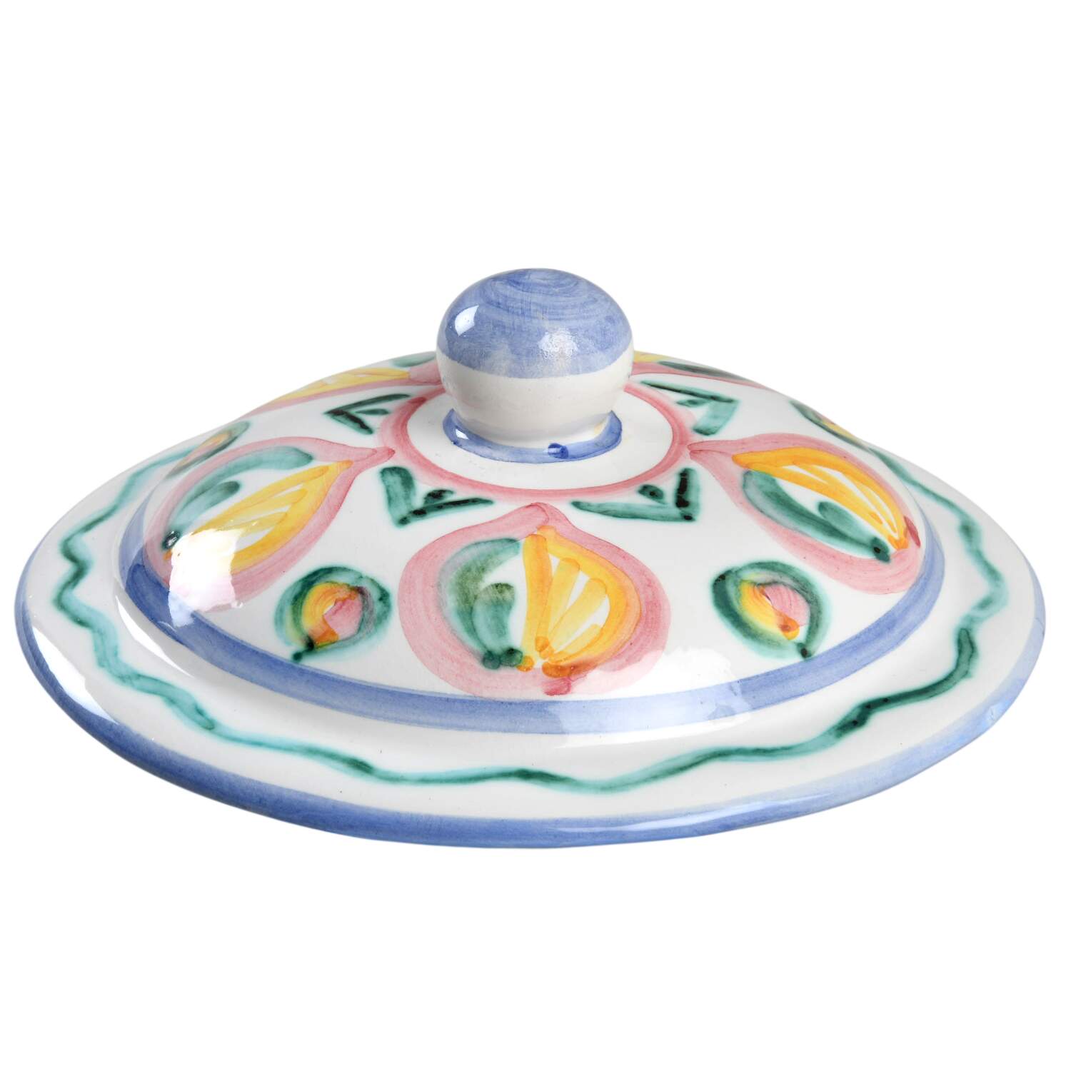 Colore Lid for Cookie Jar by Vietri (Italy)-1